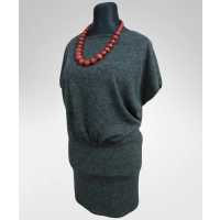 Sukienka melanżowa z marszczeniem na brzuszku